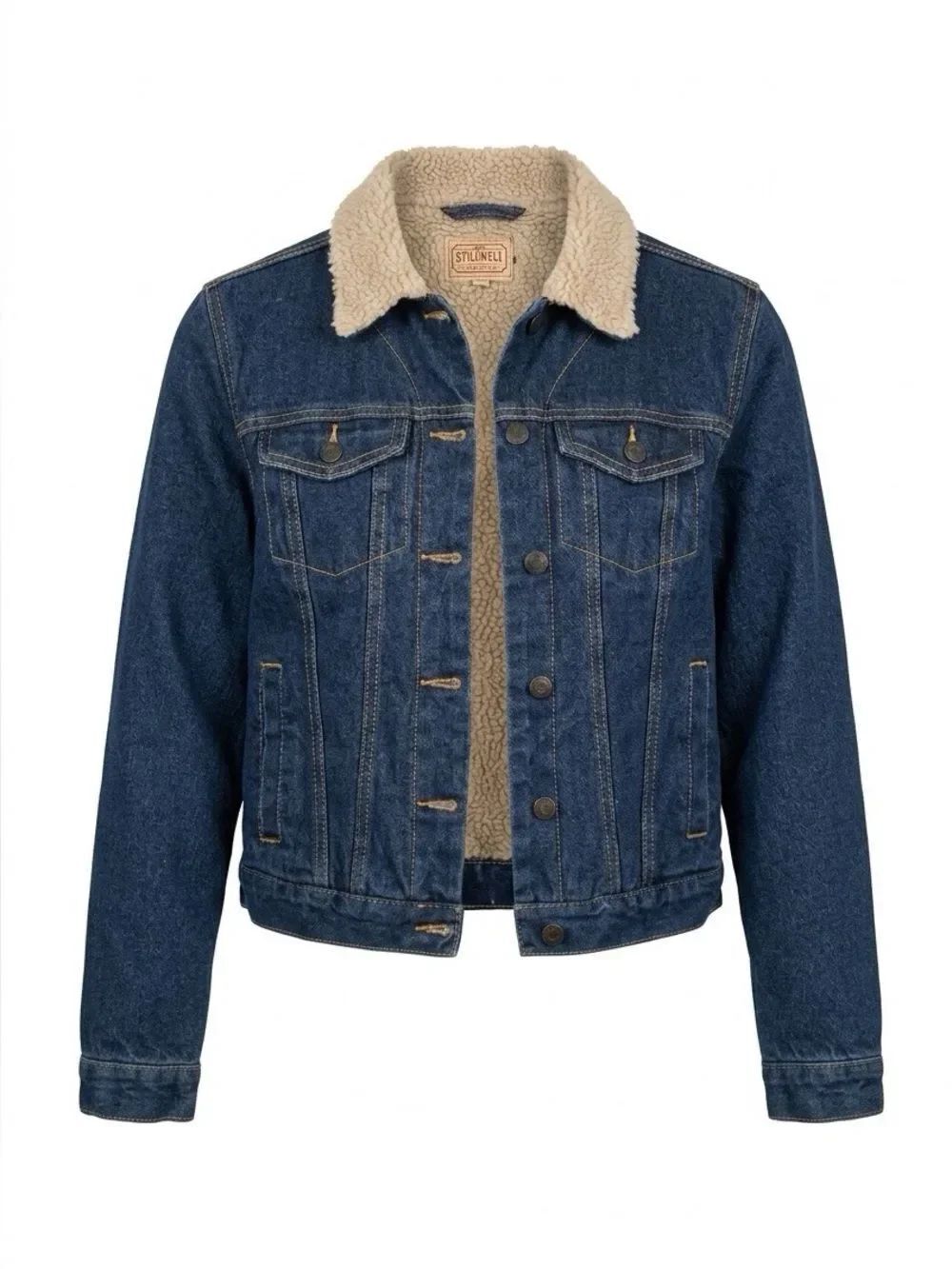 Woman’s CE Schmidt Blue Denim Sherpa-Lined Jacket